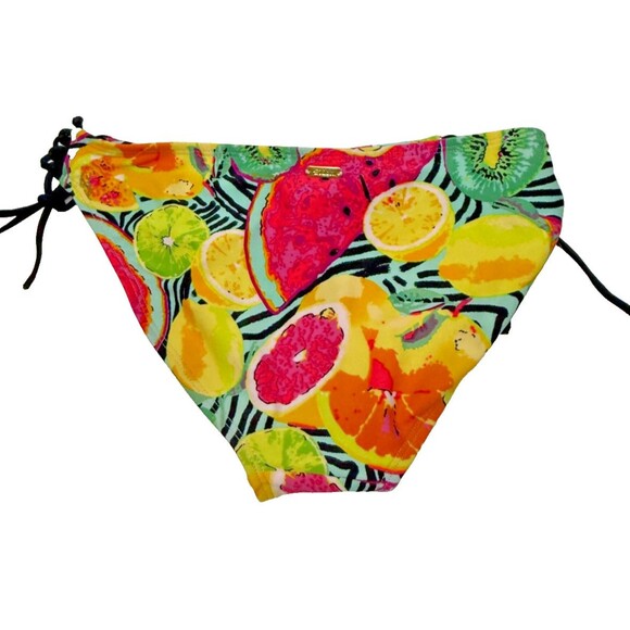 Eidon Fruit Print Side Tie Bikini‎ Bottom Cheeky Swim Small Lace-Up Strings Bold - Picture 2 of 3